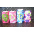 Custom 5mm Neoprene Can Cooler With Embroidered Koozie Can Wraps